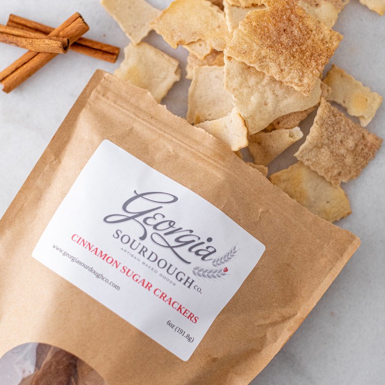 Picture of GA Sourdough Co. cinnamon sugar crackers